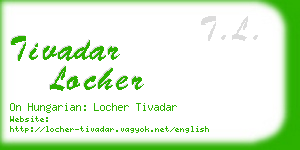 tivadar locher business card